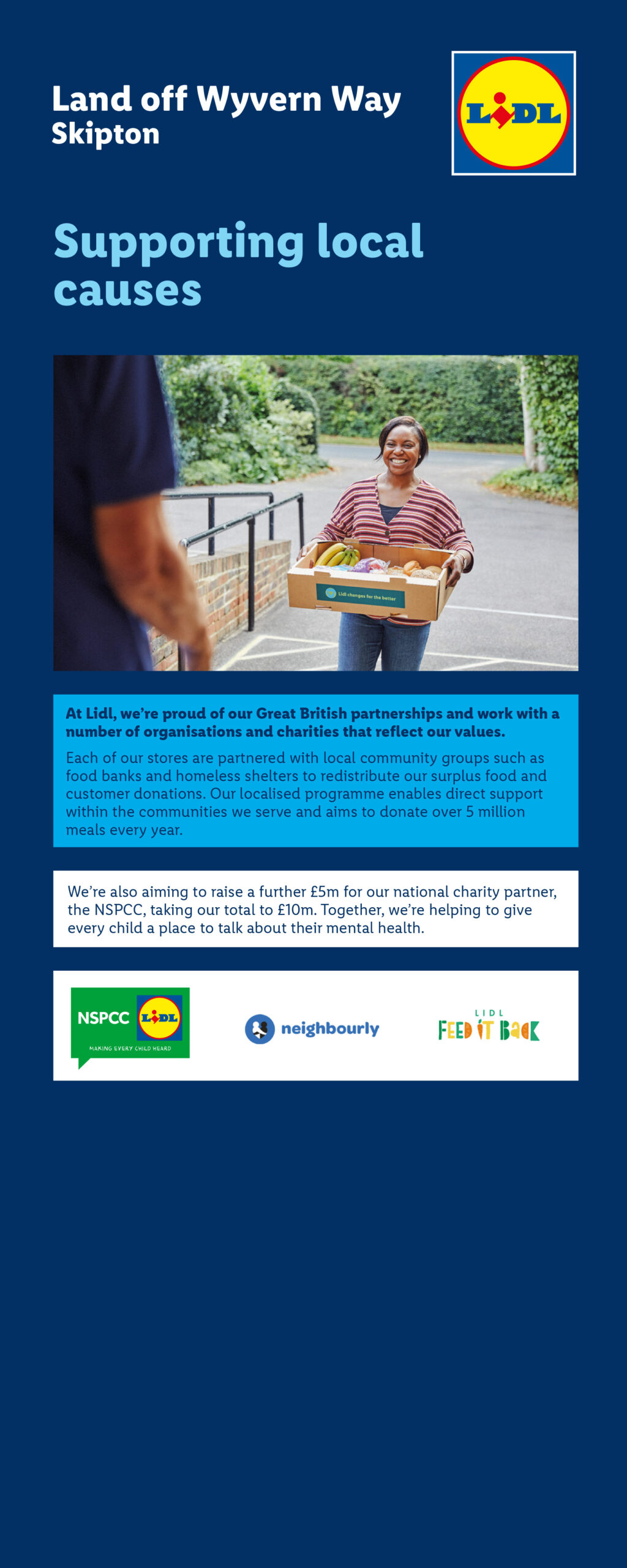 supporting local causes banner