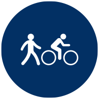 Pedestrian and cycle icon